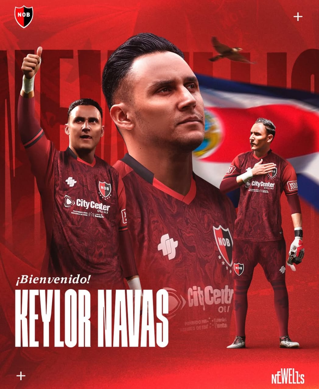 Keylor Navas llega al aeropuerto este jueves por la tarde e irá a ver a Newell's